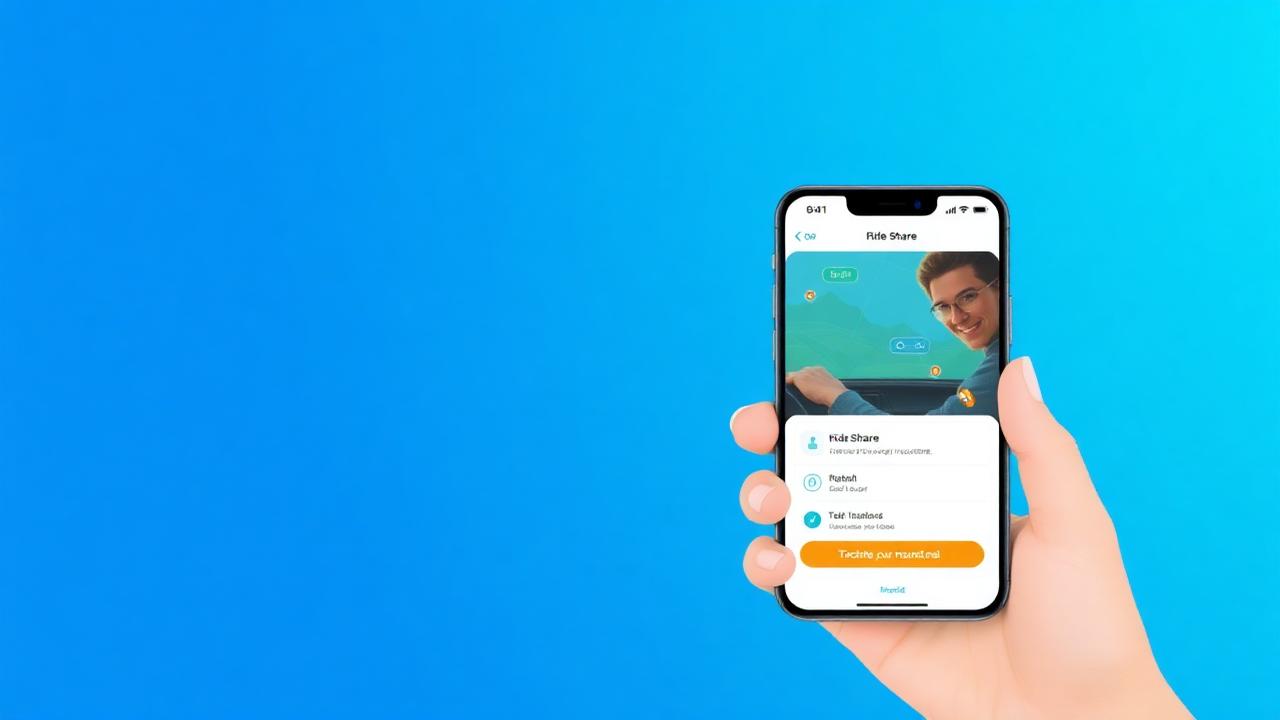 Smartphone showing a ride-share app with embedded micro-insurance toggle activated for a single trip